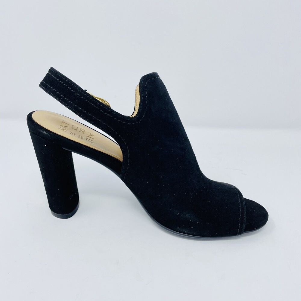 Naturalizer Raquel Suede Slingback Heels in Black Womans Shoes SZ 6 M